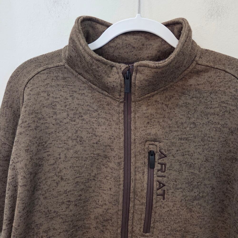 Men's Ariat Full Zip Long Sleeve Pullover, Size XL/TG